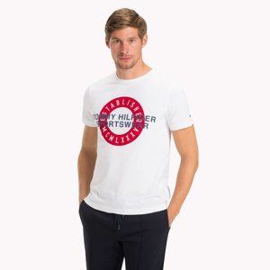 Tommy Hilfiger pánské bílé tričko Circle - XXL (100)